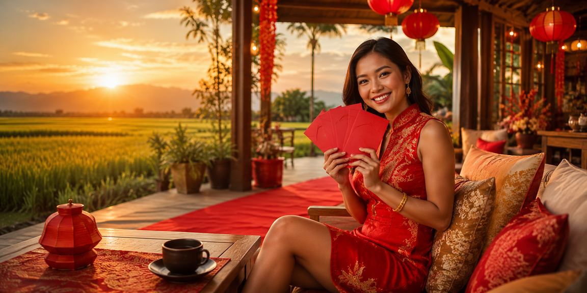 Sampul merah bonus selamat datang dalam talian di Kedah dengan suasana perayaan Malaysia