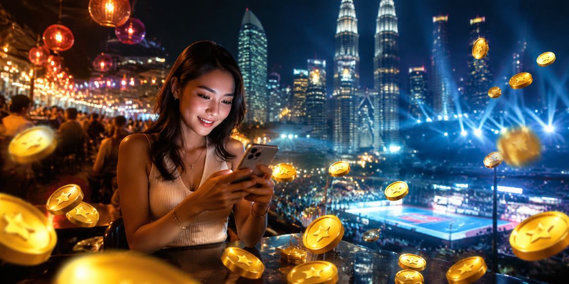 Pengguna Malaysia menonton perlawanan bola sepak dan membuat pertaruhan sukan dalam talian di Kuala Lumpur